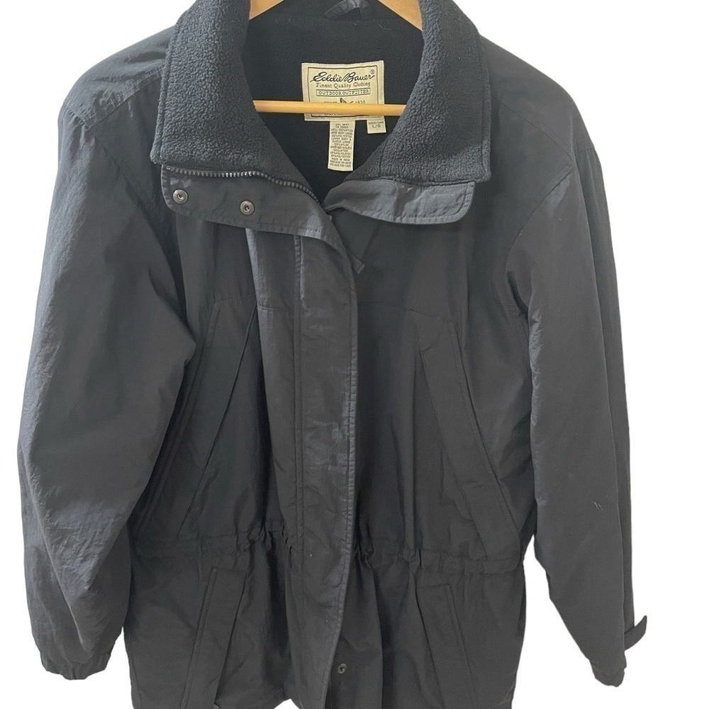 Eddie Bauer Polartec Black 100% Nylon Polyester Women’s Size Large Jacket